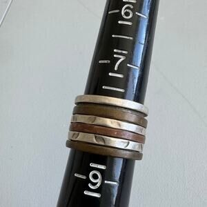 Sterling Silver fidget spinner ring size 8